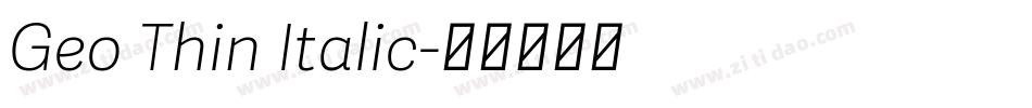 Geo Thin Italic字体转换